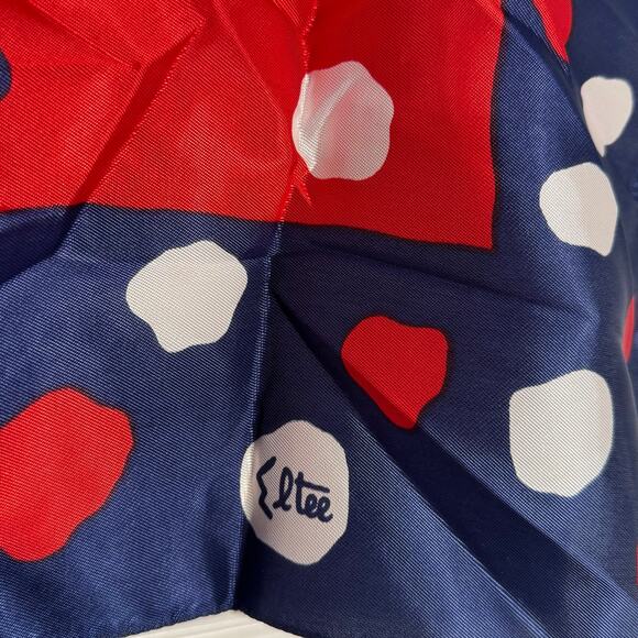 Eltee Woman's French Scarf Made in Italy 21" Square - Picture 2 of 4